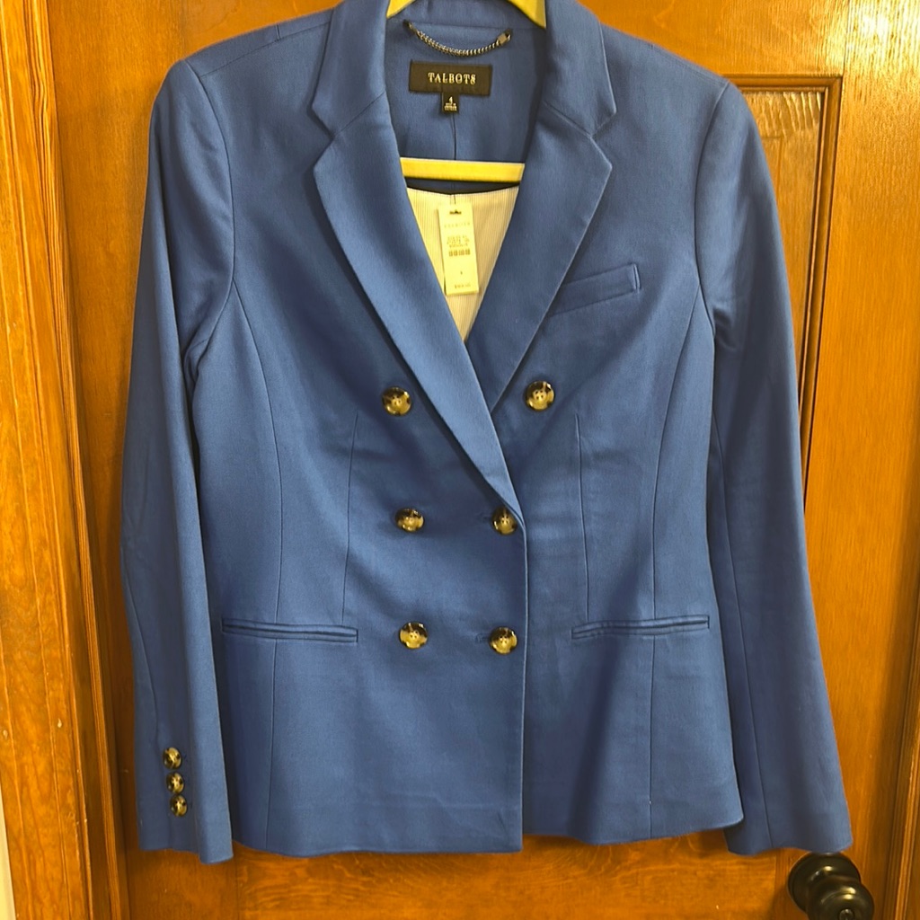 Talbots Blue Blazer Elegant Suit Jacket